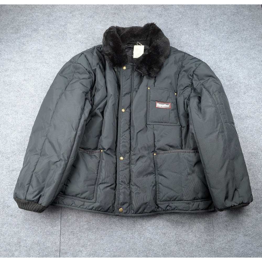 Refrigiwear Puffer Jacket Mens 3XL Polar Coat Black Outdoor Arctic Siberian Coat